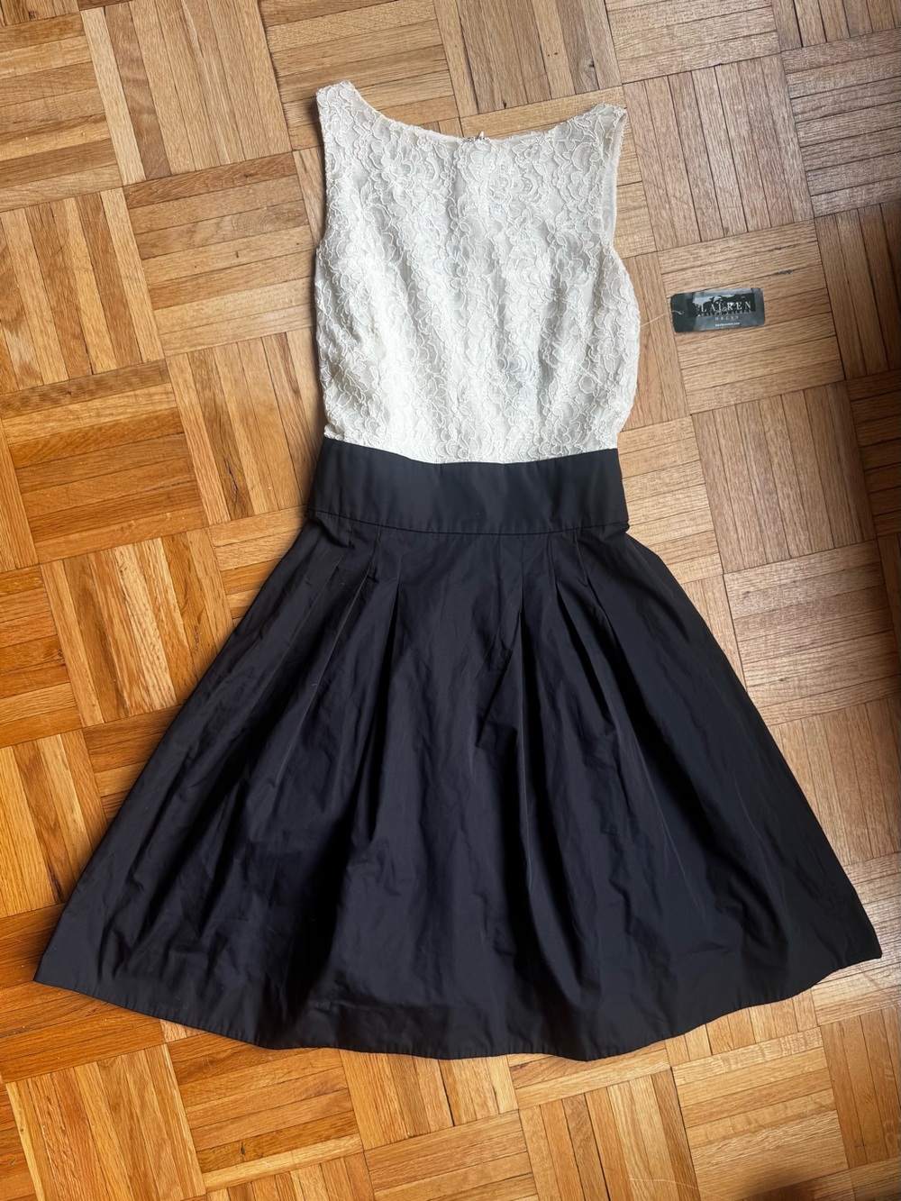 NWT Ralph Lauren Two Toned Lace A-Line Cocktail Dress